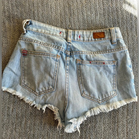 BDG High Rise Cheeky Distressed Denim Shorts - Picture 3 of 6